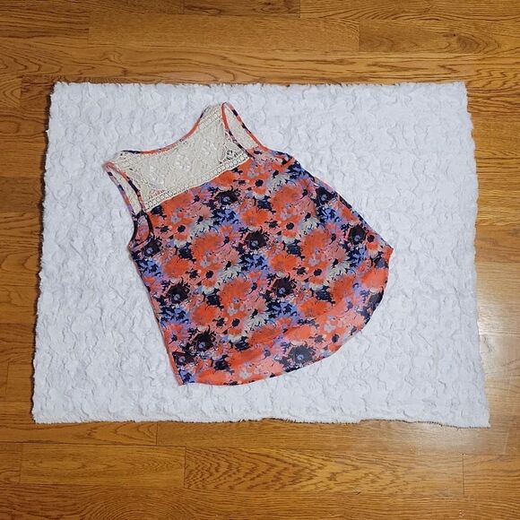 Collective Concepts Floral Chiffon Tank Top, Women's Small, Excellent Condition! - Picture 6 of 6